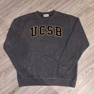 Know Wear UCSB Gray With Yellow Vintage Crewneck Sweatshirt